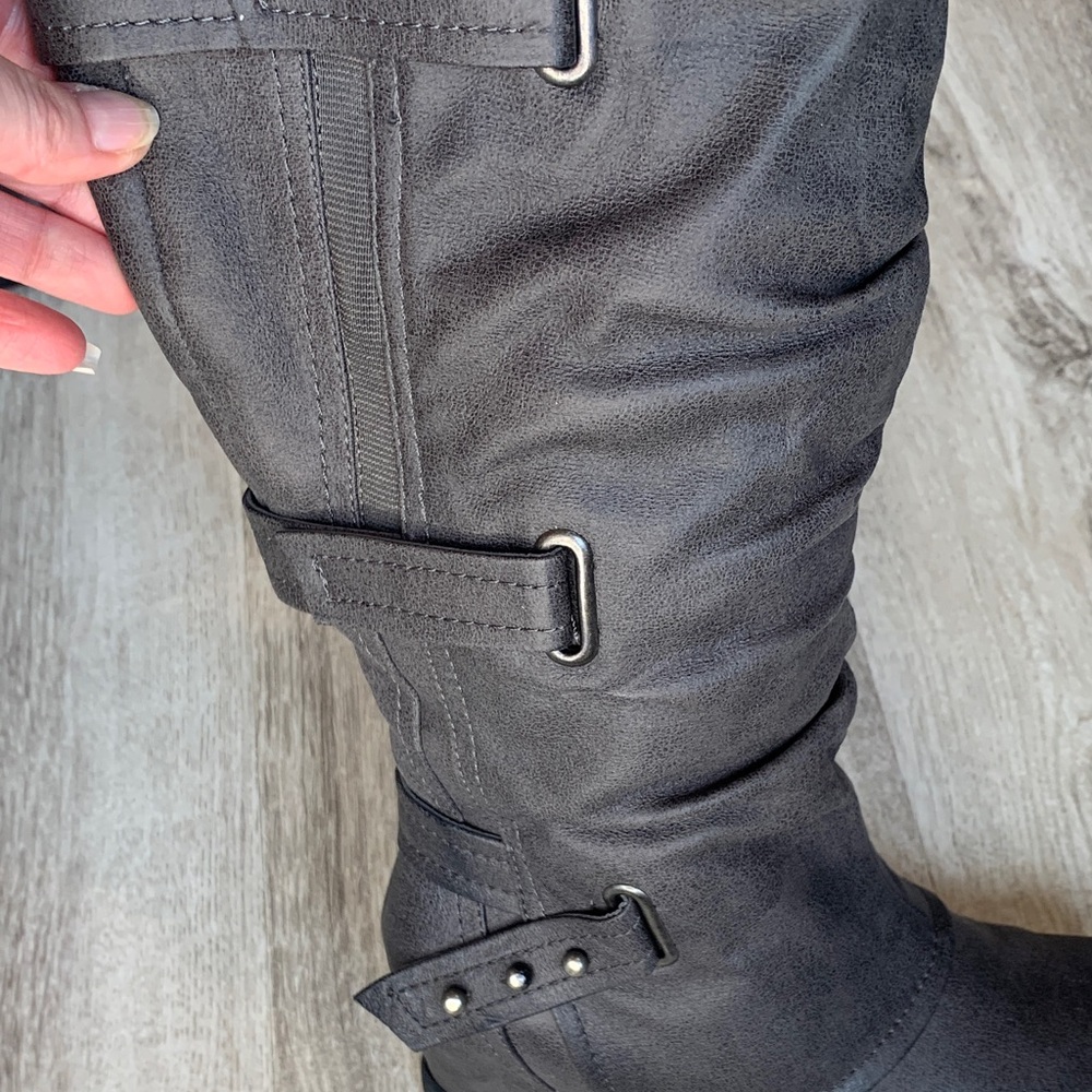 BareTraps Dark Gray Over the Knee Boots - Picture 10 of 16